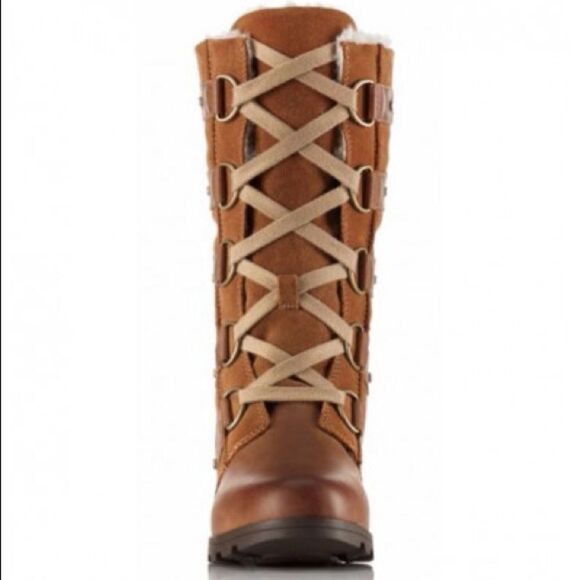 SOREL Emilie faux Fur lined Suede Laceup Boot - Picture 2 of 10